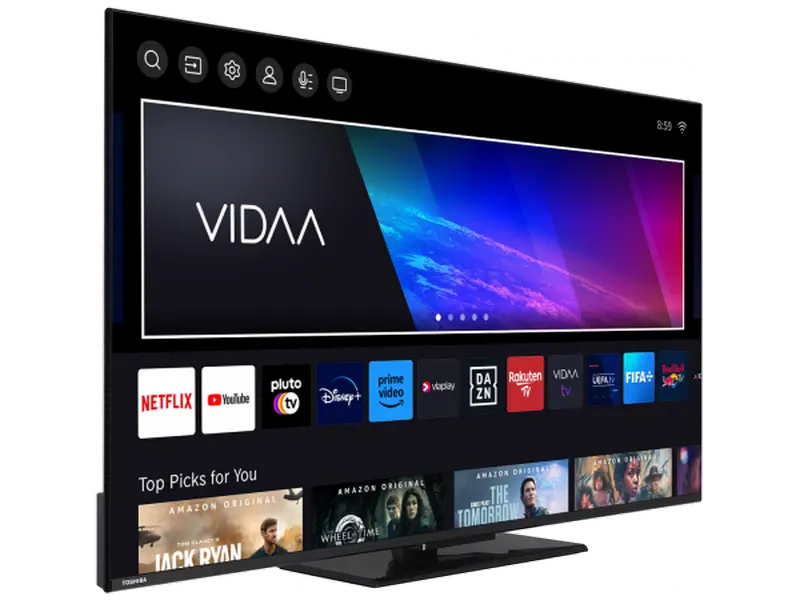 55" QLED SMART TV Toshiba 55QV3463DG, 3840x2160 4K UHD, VIDAA U OS, Negru