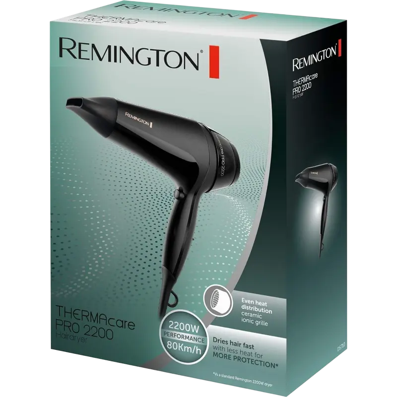 Uscător de păr Remington Thermacare Pro D5710, 2200W, Negru