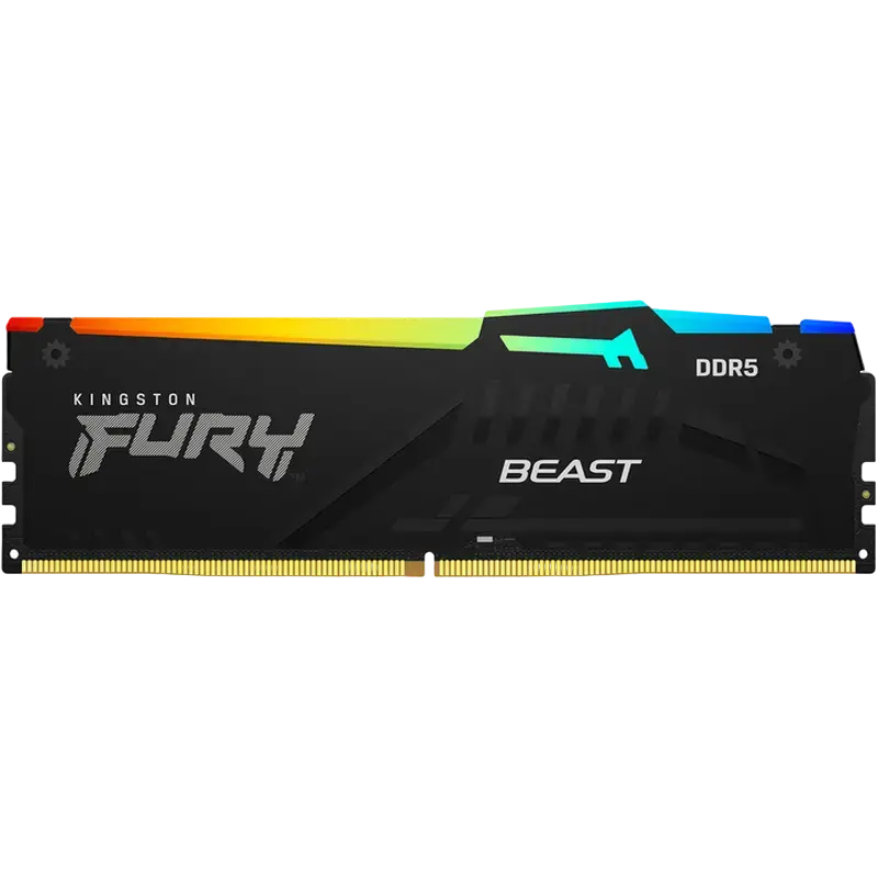 Memorie RAM Kingston FURY Beast RGB, DDR5 SDRAM, 5600 MHz, 16GB, KF556C36BBEAK2-16