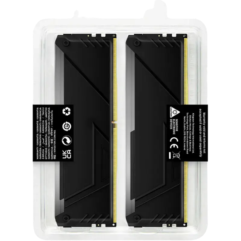 Оперативная память Kingston FURY Beast RGB, DDR4 SDRAM, 3600 МГц, 16 ГБ, KF436C17BB2AK2/16