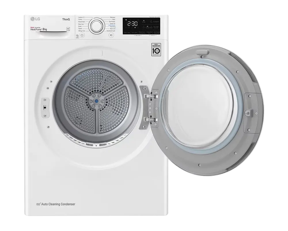 Mașină de uscat LG RH80V3AV6N, 8kg, Alb