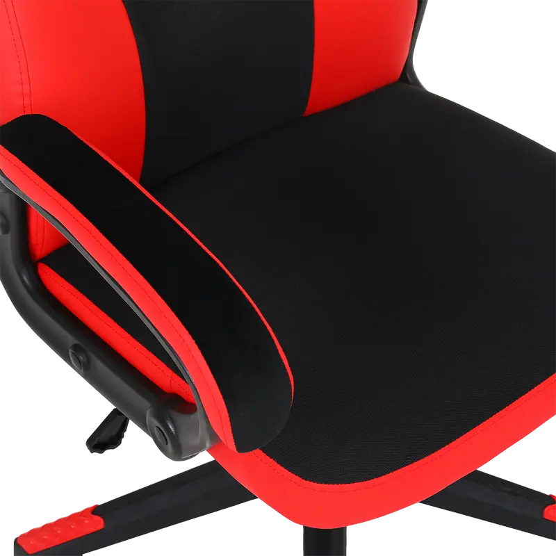 Scaun Gaming HATOR Flash, Țesătură, PU Piele, Negru | Roșu