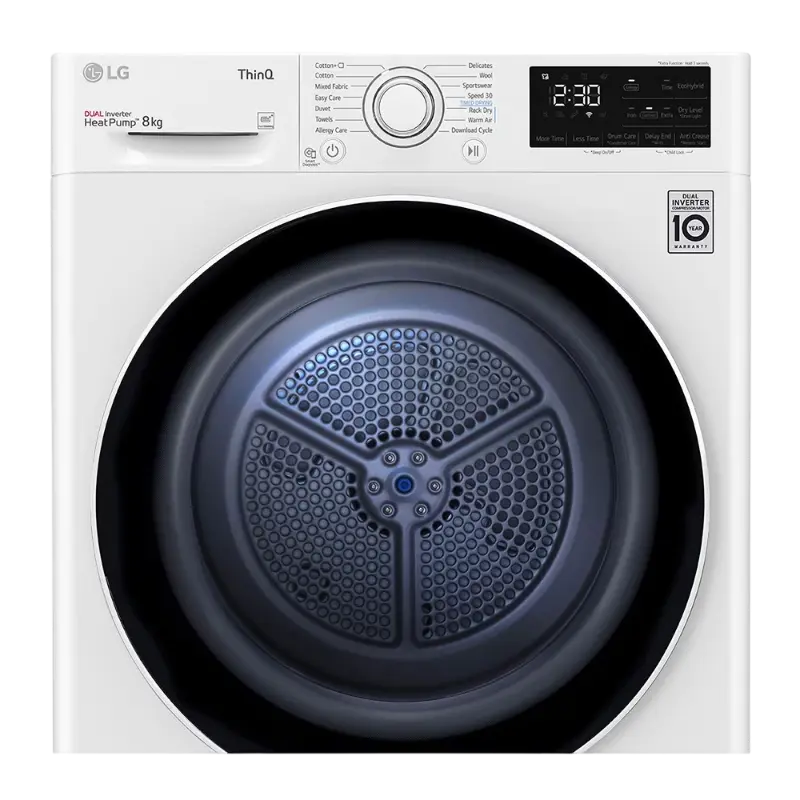 Mașină de uscat LG RH80V3AV6N, 8kg, Alb