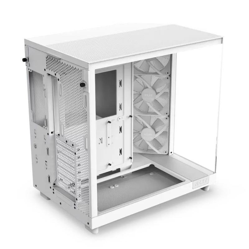 Компьютерный корпус NZXT H6 Flow RGB, Midi-Tower, Без блока питания, Белый