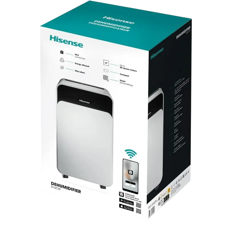 Dezumidificator Hisense D16CW, Alb