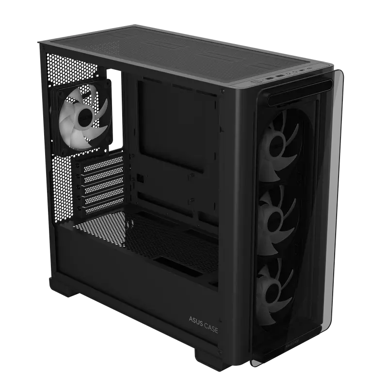 Carcasă PC ASUS A23 PLUS TG ARGB, Mini-Tower, Negru