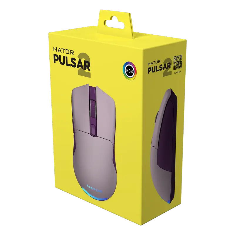 Gaming Mouse HATOR Pulsar 2, Liliac
