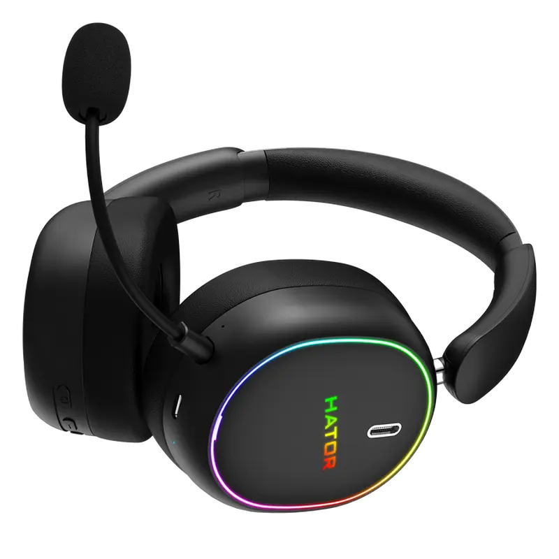 Stand pentru căști gaming HATOR Phoenix 2, Bluetooth/USB, Negru