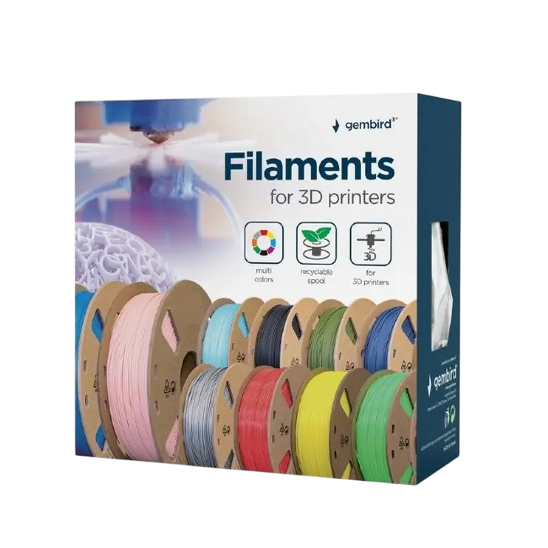 Filament pentru imprimantă 3D Gembird 3DP-PETG1.75-01-GR, PETG, Galben , 1.75 mm, 1kg