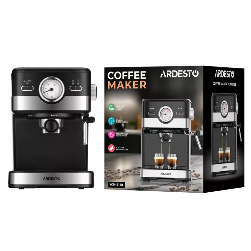 Cafetiera manuala Ardesto YCM-E16B, 1100W, Negru