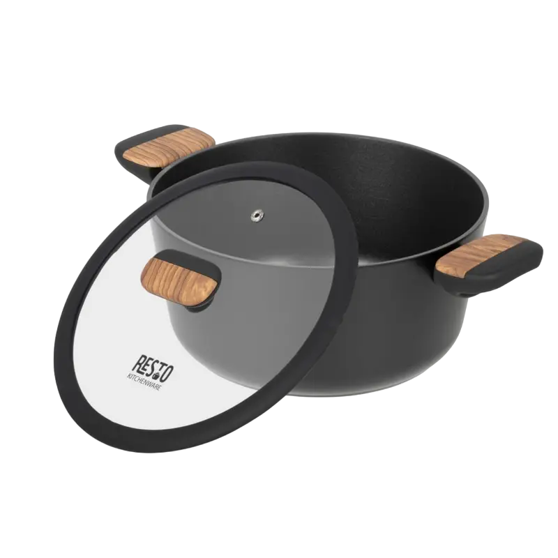 Cratiță RESTO 93188, 4.4L, 24cm, Negru, Maro