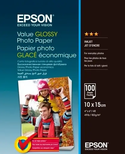 Купить  Бумага для Печати - Фото бумага Epson Value Glossy, А6..