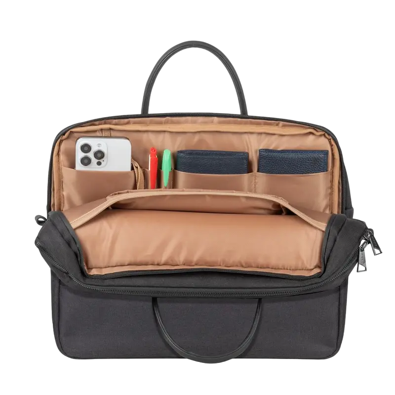 Geantă pentru laptop Rivacase 8134, 15.6", Eco-Friendly rPET Poliester, Negru