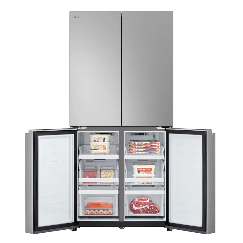 Холодильник LG GMB860PYDE, DoorCooling+, Серебристый