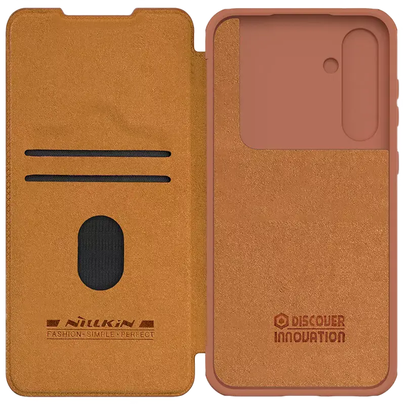 Husă tip carte Nillkin Samsung Galaxy S23 FE Qin Pro, Cafeniu