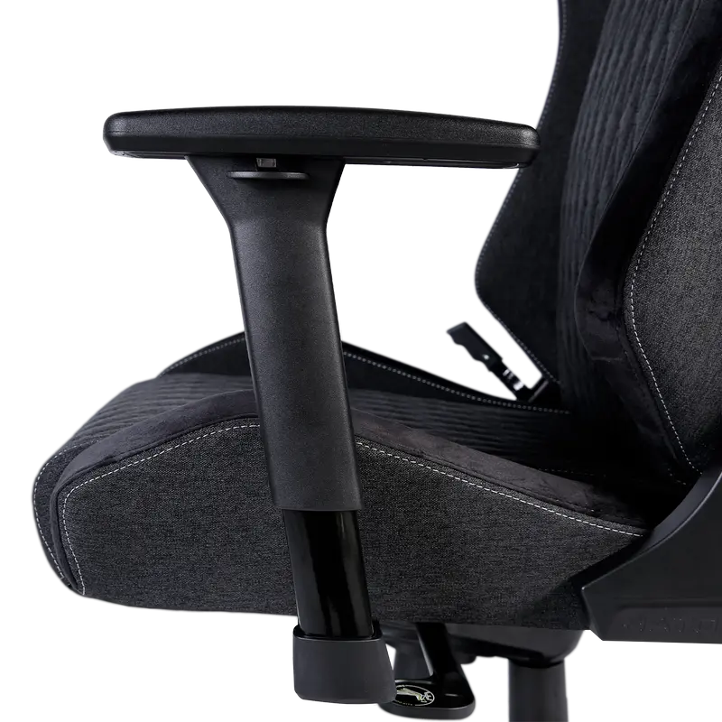 Scaun Gaming HATOR Ironsky Fabric, Țesătură, PU Piele, Negru