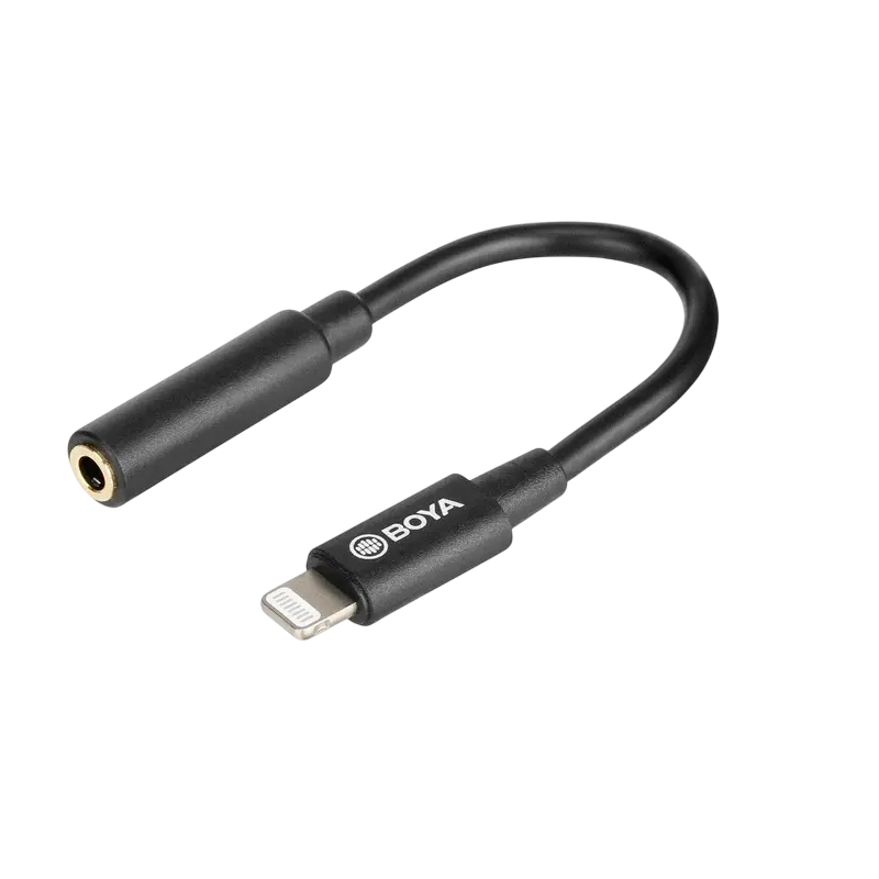 Cumpara  Аудиокабели и адаптеры - Аудио адаптер Boya BY-K3, Lightning - 3.5 мм,..