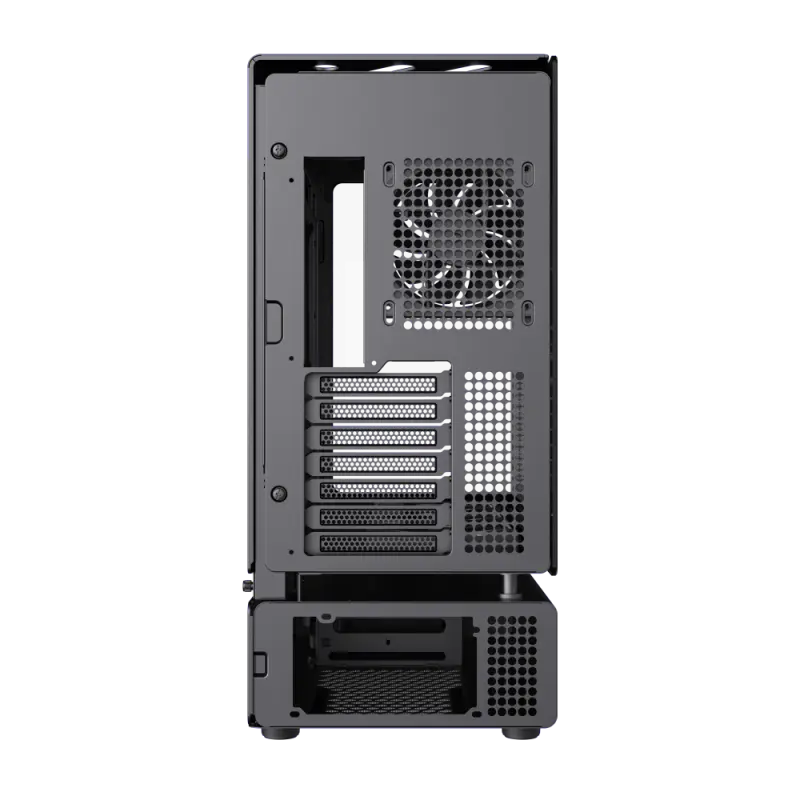 Carcasă PC Gamemax N80 BK, Midi-Tower, Fără PSU, Negru