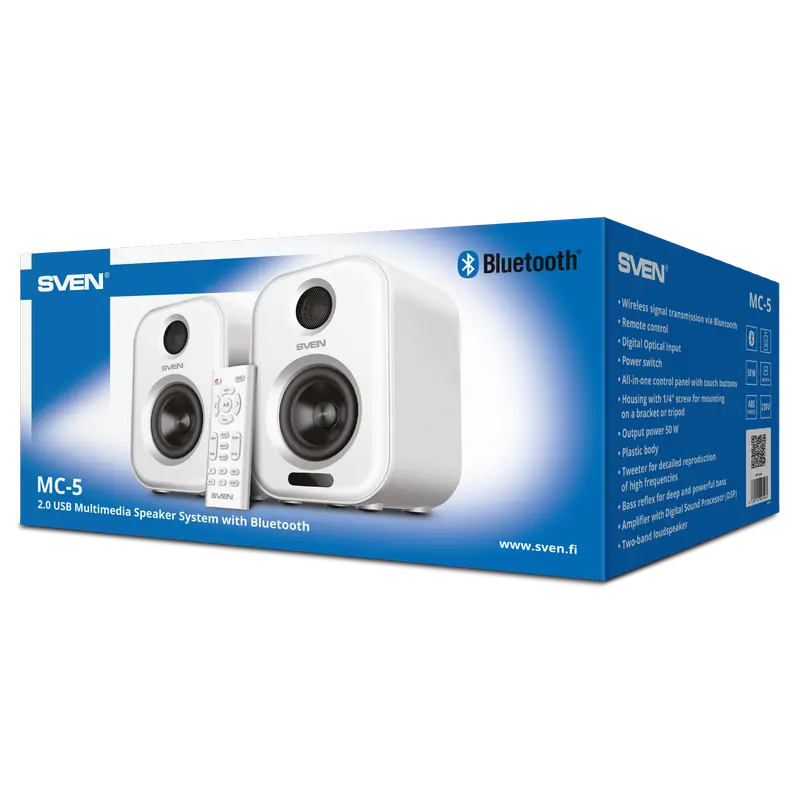 Sistem audio 2.0 CH SVEN MC-5, Alb