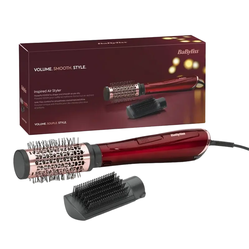 Uscător de păr-perie BaByliss AS812PE, 1000W, Roșu