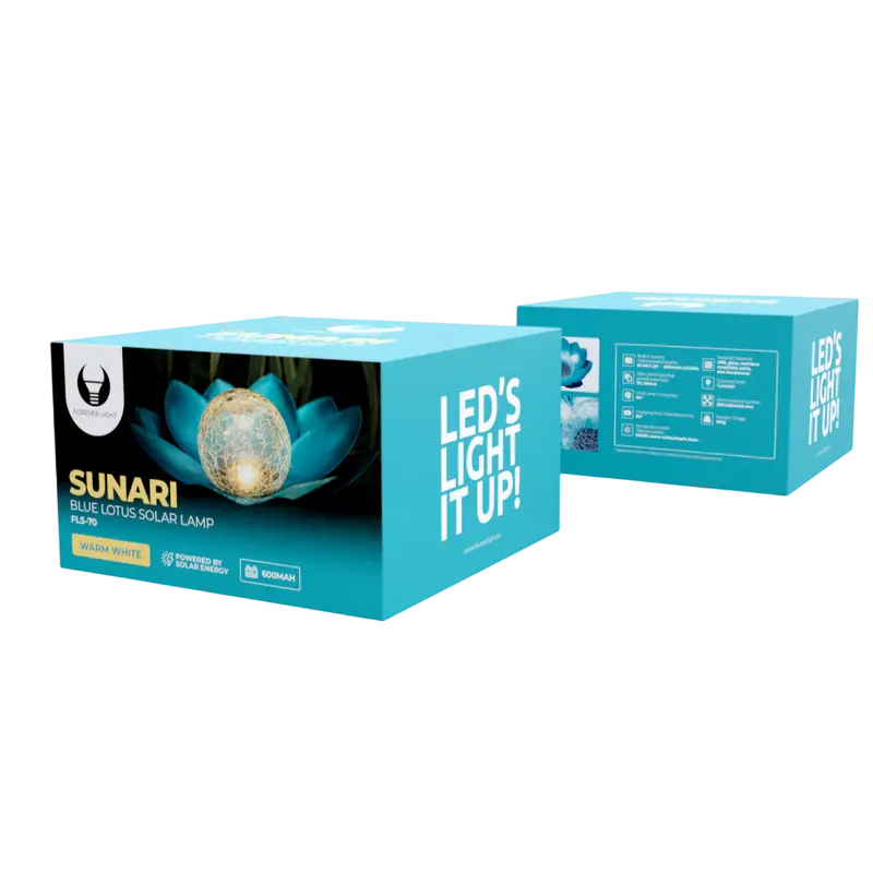Lampă solară Forever Sunari FLS-70 Lotus Flower, Albastru