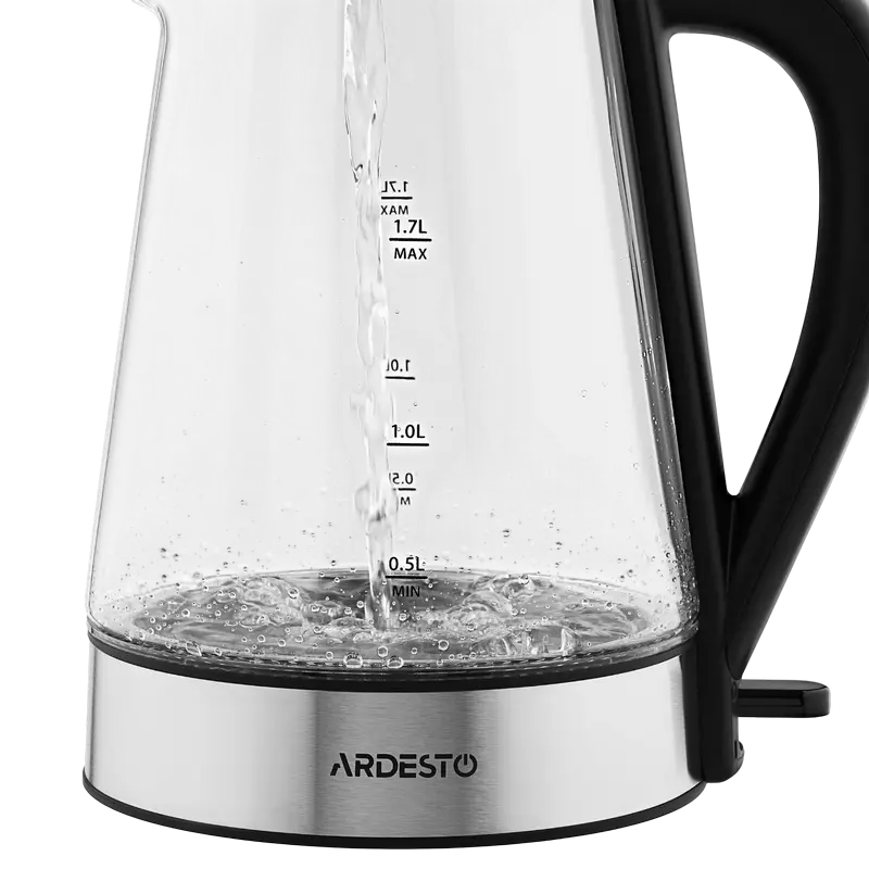 Fierbător electric Ardesto EKL-F110, Oțel Inoxidabil | Negru