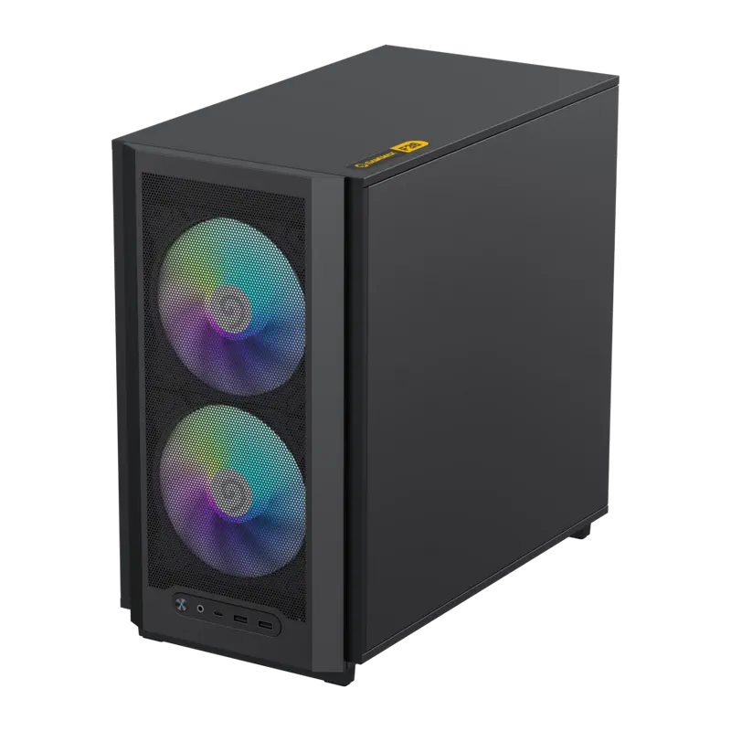 Carcasă PC Gamemax F36 BK, Mini-Tower, Fără PSU, Negru