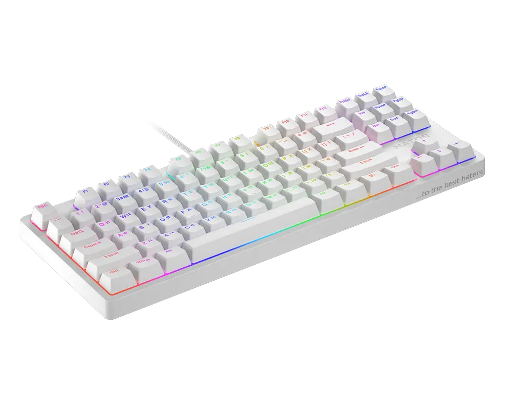 Клавиатура HATOR Rockfall 2 Mecha TKL, Проводное, Белый