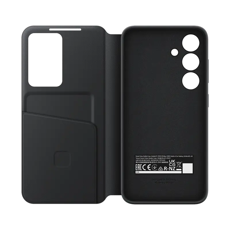 Husa Samsung Smart View Wallet pentru Galaxy S24, Negru
