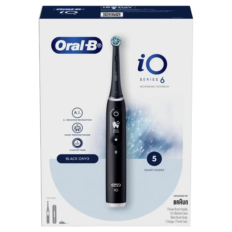 Periuță de dinți electrică Braun Oral-B iO 6, Black Onyx