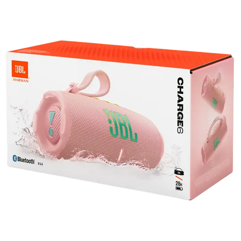 Boxă portabilă JBL Charge 6, Roz