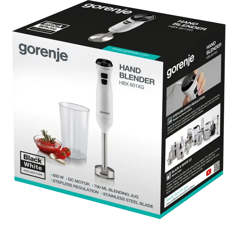 Blender de imersie Gorenje HBX601XG, Alb