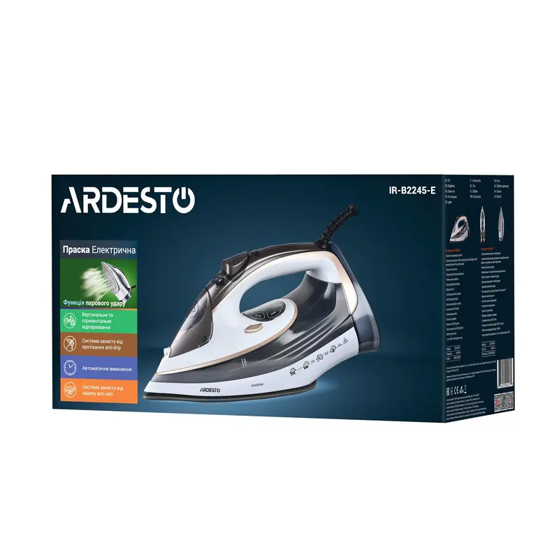 Fier de călcat Ardesto IR-B2245-E, 2400W, Gri | Alb