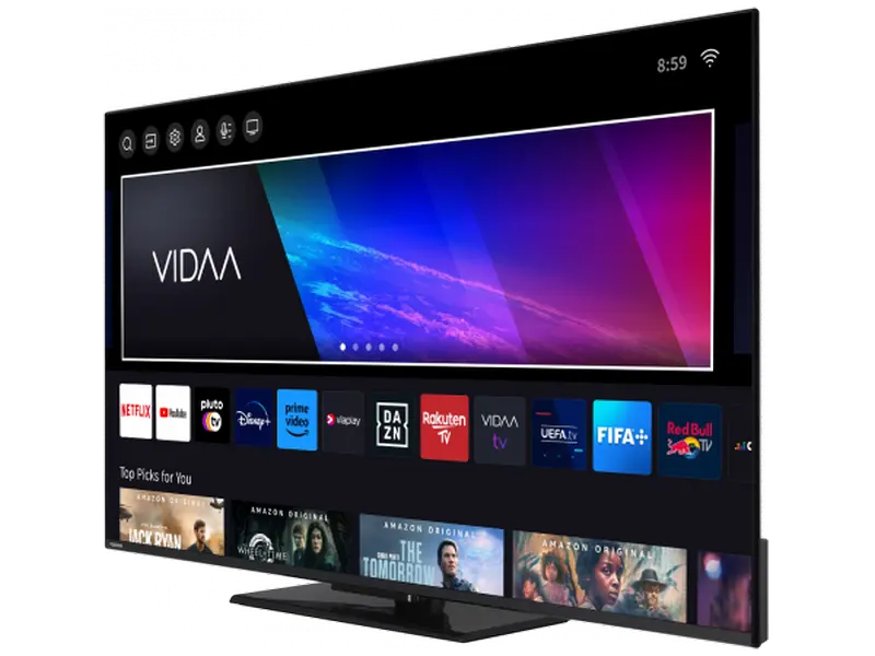 55" QLED SMART TV Toshiba 55QV3463DG, 3840x2160 4K UHD, VIDAA U OS, Negru