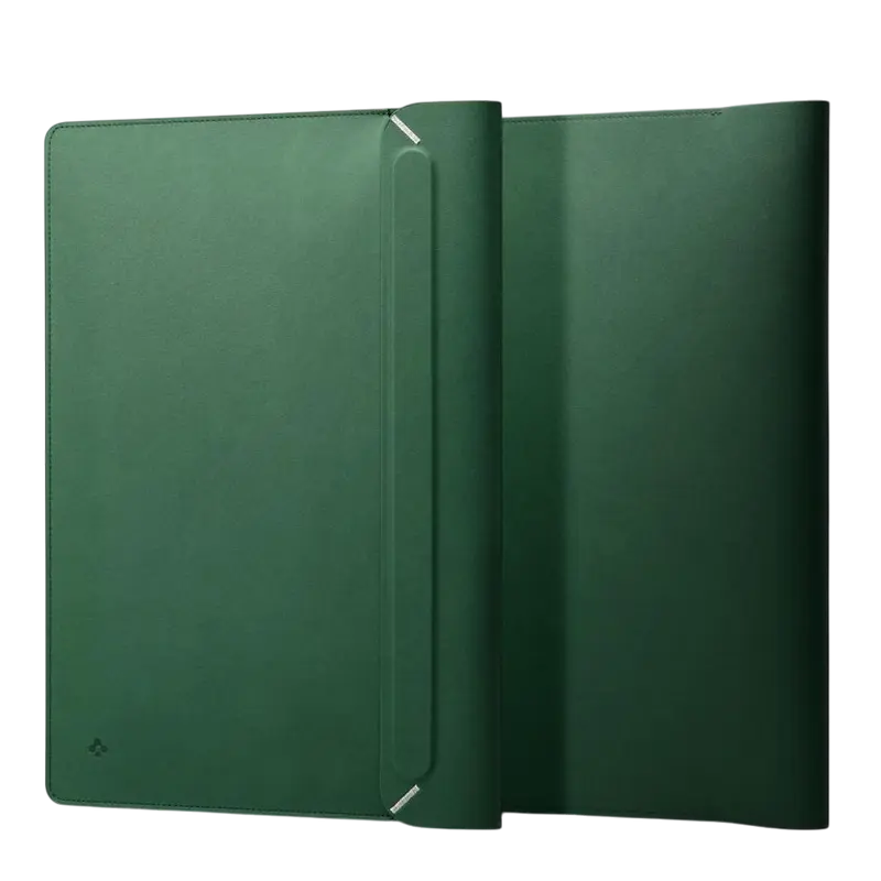 Husă pentru laptop Spigen Valentinus 15-16 inch, Piele artificială, Jeju Green