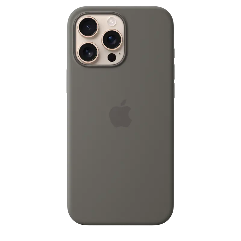 Husa Apple iPhone 16 Pro Max Silicone Case cu MagSafe, Stone Gray
