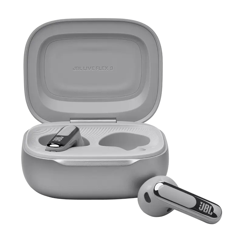 Căști JBL LIVE Flex 3, Argintiu