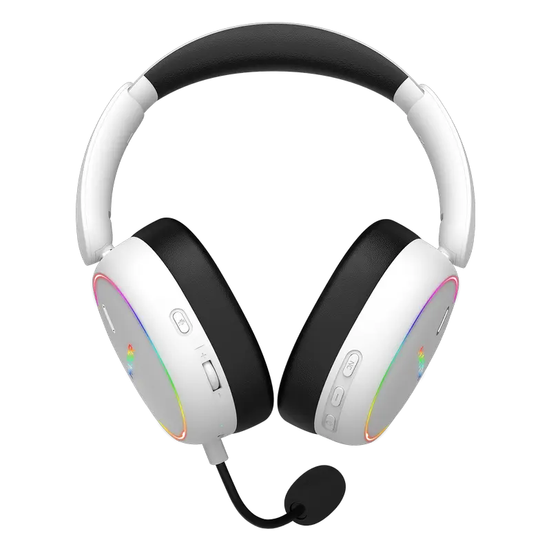 Stand pentru căști gaming HATOR Phoenix 2, Bluetooth/USB, Alb