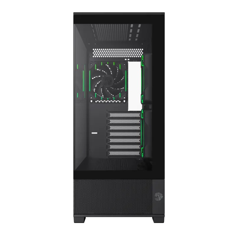 Carcasă PC Gamemax VISTA 2 AB, Midi-Tower, Fără PSU, Negru