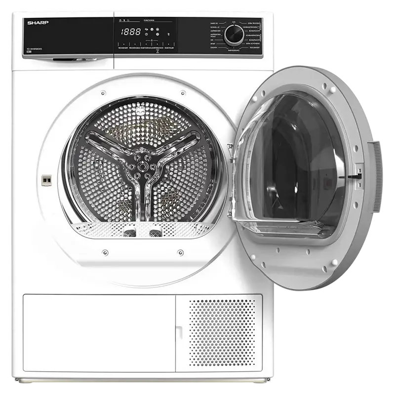 Masina de uscat Sharp KDHHH8S8GW3EE, 8kg, Alb