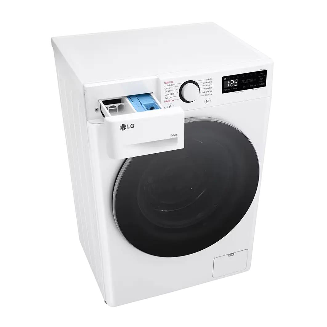 Mașină de spălat cu uscător LG F2DR509S1W, 8kg, Alb