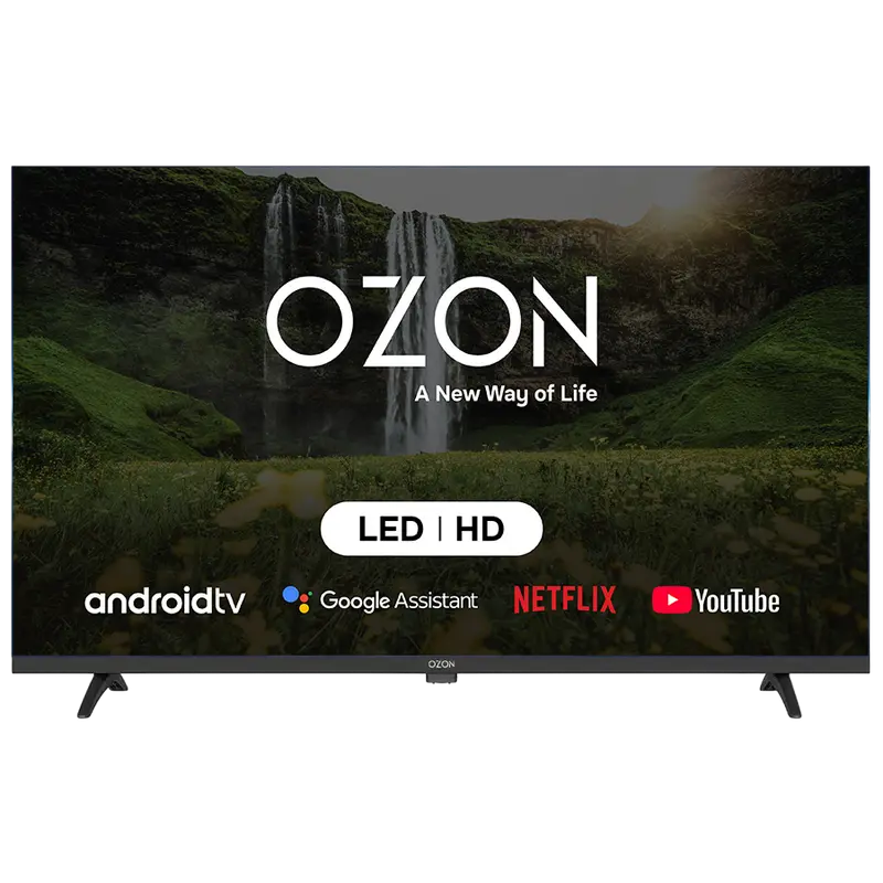 32" LED SMART TV OZON H32S6000R, 1366x768 HD, Android TV, Negru