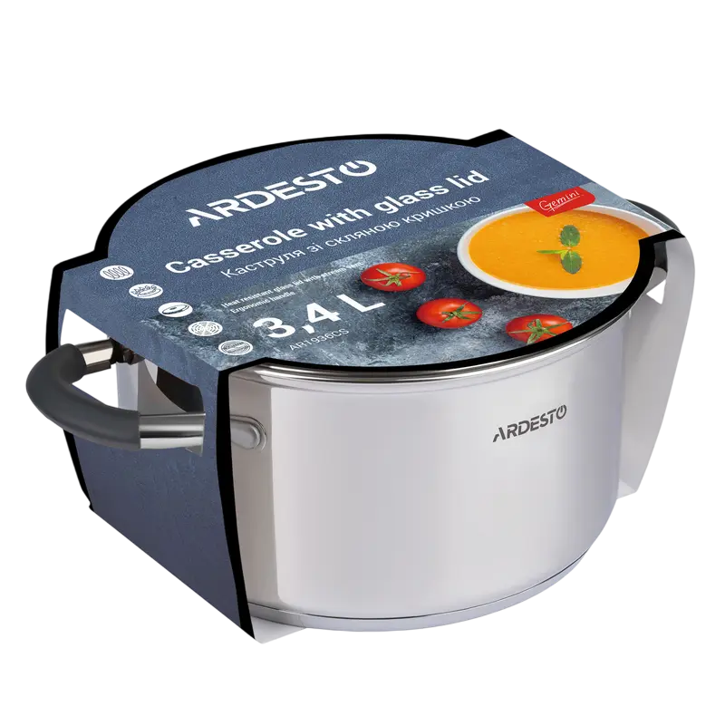 Cratiță Ardesto AR1936CS, 3,4L, 20cm, Oțel inoxidabil