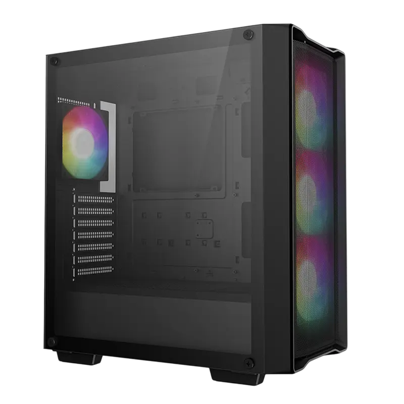 Carcasă PC Deepcool CC560 Mesh V2, Midi-Tower, Fără PSU, Negru