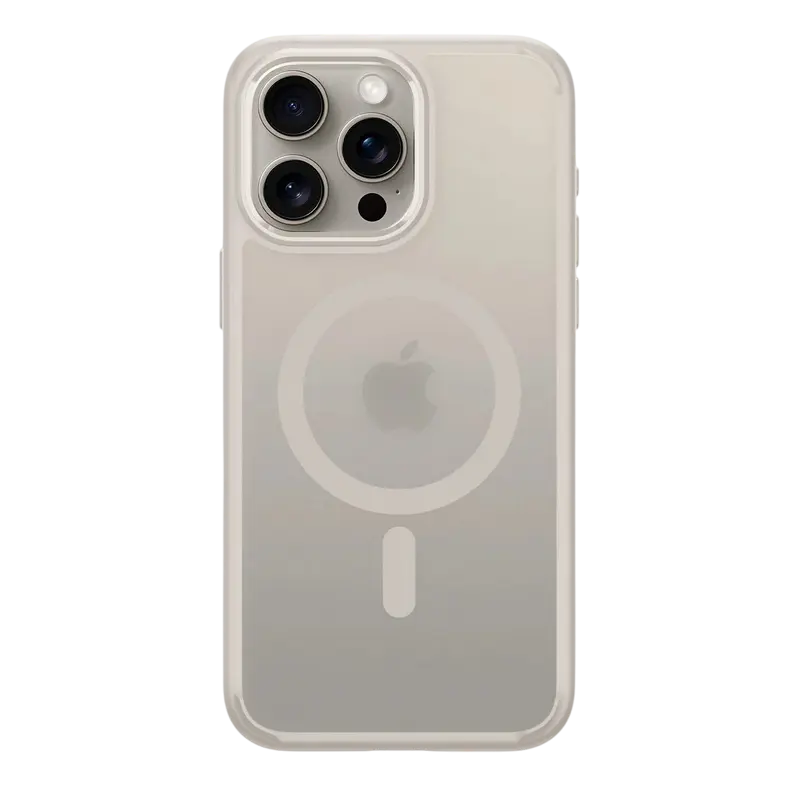 Husa Spigen iPhone 15 Pro Ultra Hybrid Mag, Titanium Natural Frost