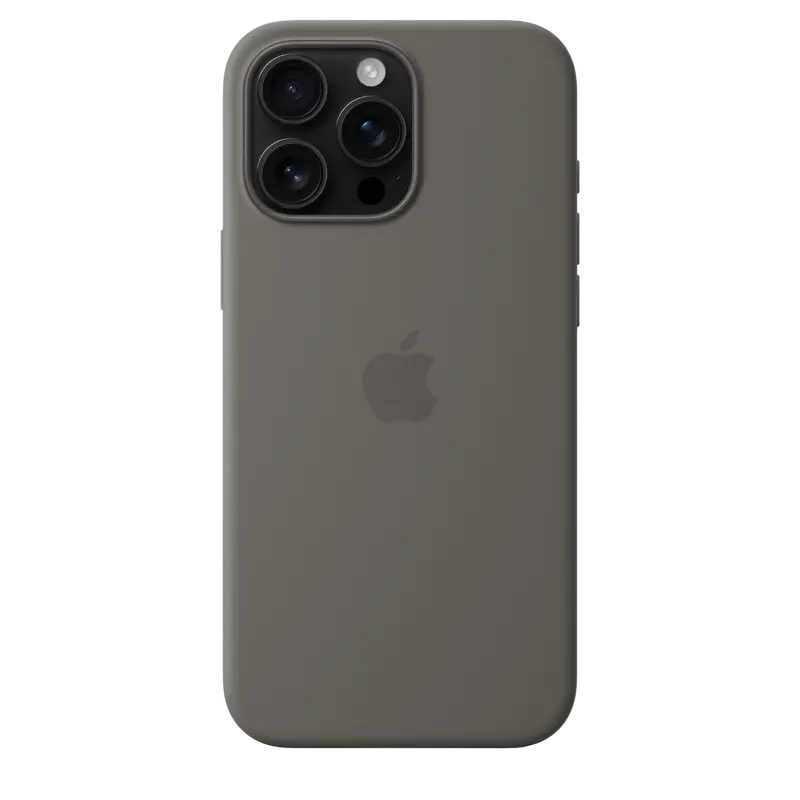 Husa Apple iPhone 16 Pro Max Silicone Case cu MagSafe, Stone Gray
