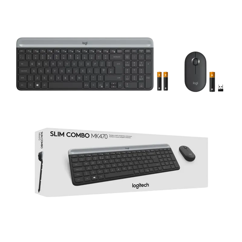Set Tastatură + Mouse Logitech MK470, Fără fir, Grafit