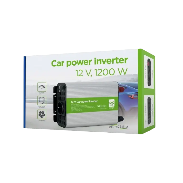 Автомобильный инвертор Energenie EG-PWC1200-01, 1200Вт, Разноцветный