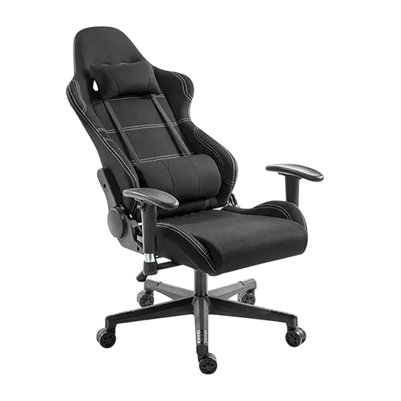 Scaun Gaming Lumi CH06-14, Textil, Negru