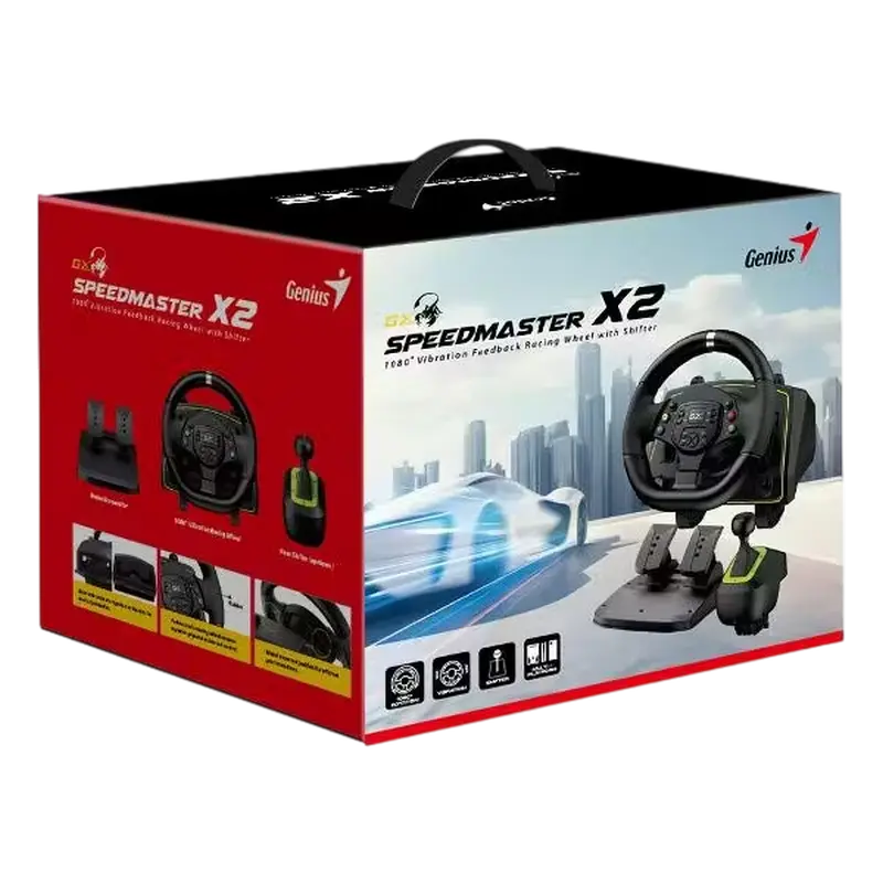 Volan Gaming Genius SpeedMaster X2, Negru